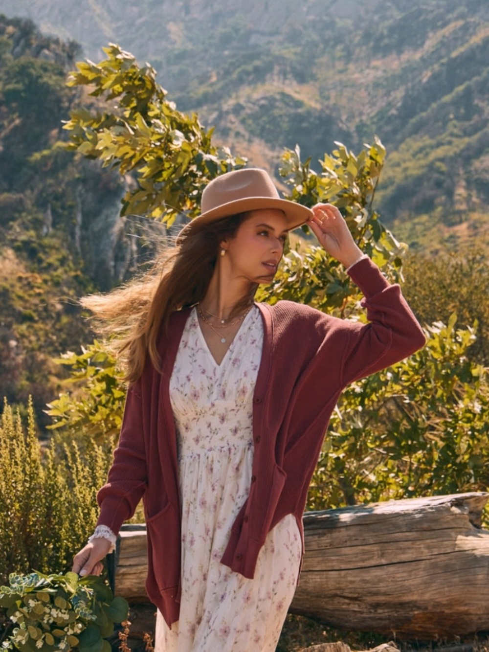 922 Slouchy Charm Button-Down Cardigan with Contrast Weave - S - NWT